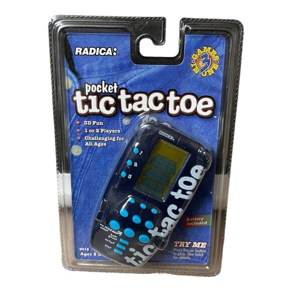 Vintage Radica 9918 Pocket Tic Tac Toe Electronic Handheld Game Travel - Picture 1 of 7